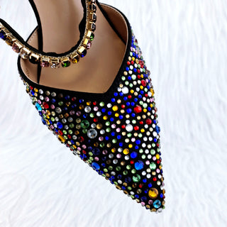 Women's Rhinestone Shoes And Bag Set (See more options)