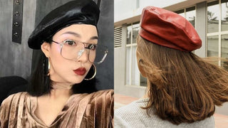 Vintage Leather Beret