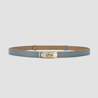 Leather Gold Knot Buckle Waist Belt