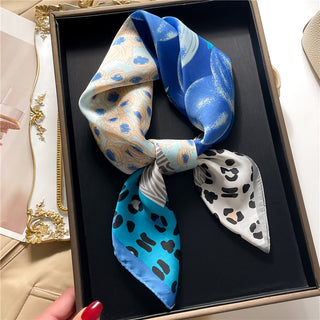 Satin Silk Patterned Scarf