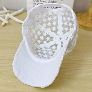 Mesh Lace Embroidered Baseball Cap (For AU/UK/USA only)