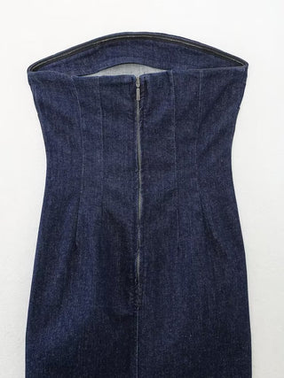 Women’s Elastic Tube Denim Dress