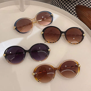 Retro Gradient Round Sunglasses Women