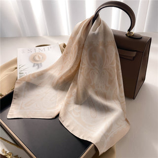 Satin Silk Patterned Scarf