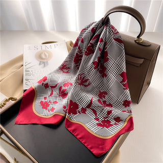 Satin Silk Patterned Scarf