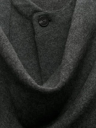 Wool Trench Scarf Collar Coat