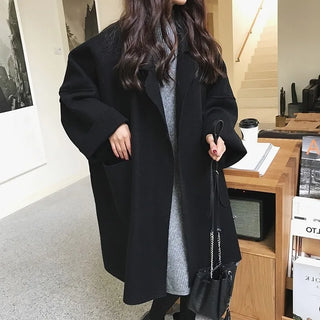 Mid-Length Wool Trench Coat