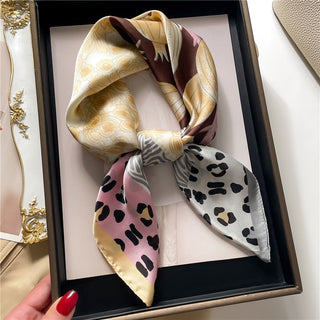 Satin Silk Patterned Scarf