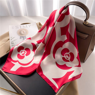 Satin Silk Patterned Scarf