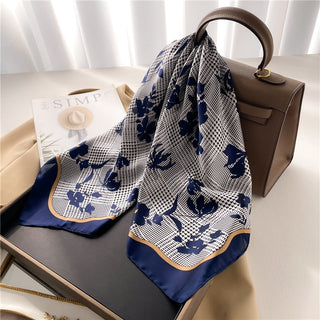 Satin Silk Patterned Scarf