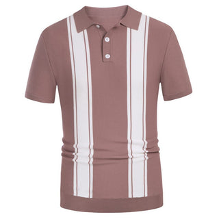 Knitted Striped Polo Shirt