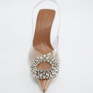 Transparent Rhinestone High Heels