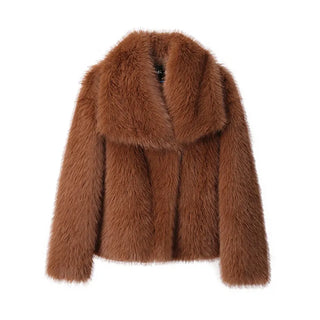 Fake Fox Fur Jacket Overcoat