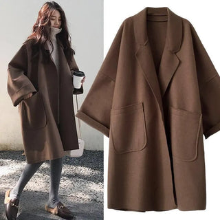 Mid-Length Wool Trench Coat