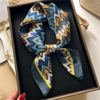 Satin Silk Patterned Scarf