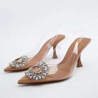 Slingback Pointed Toe Heeled Shoes