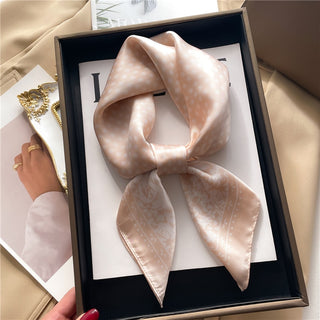 Satin Silk Patterned Scarf