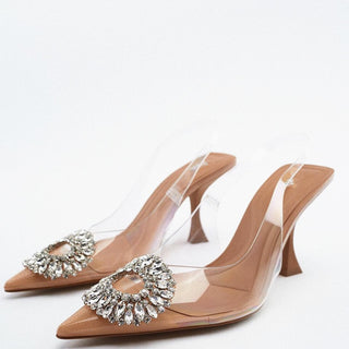 Transparent Rhinestone High Heels