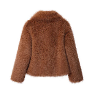 Fake Fox Fur Jacket Overcoat