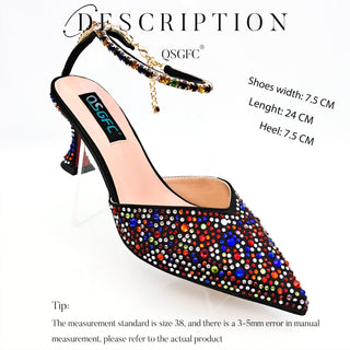 Women's Rhinestone Shoes And Bag Set (See more options)