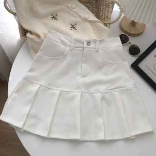 Pleated Pencil Skort