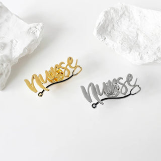 Medical Nurse Word Pin Badge Brooch