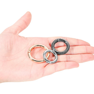 5Pcs/lot Metal O Ring Spring Clasps Round Carabiner Keychain