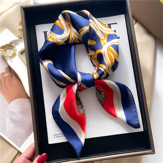 Satin Silk Patterned Scarf