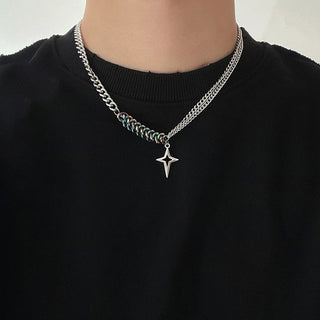 Pearl Rhinestones Necklace For Men