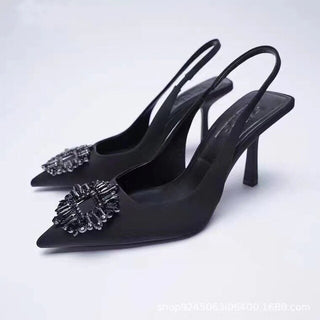 Slingback Pointed Toe Heeled Shoes