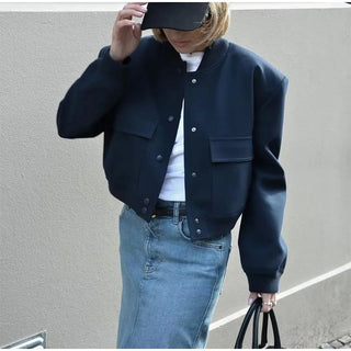 Cropped Bomber Jacket