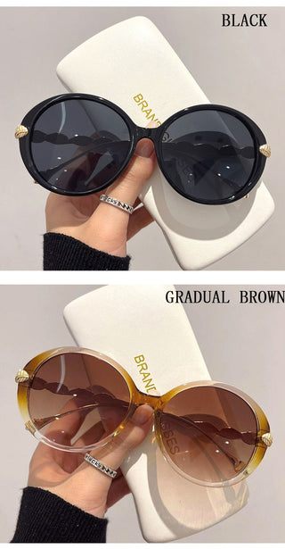 Retro Gradient Round Sunglasses Women