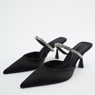 Slingback Pointed Toe Heeled Shoes