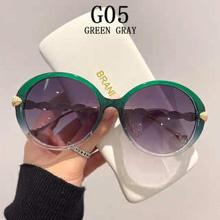 Retro Gradient Round Sunglasses Women