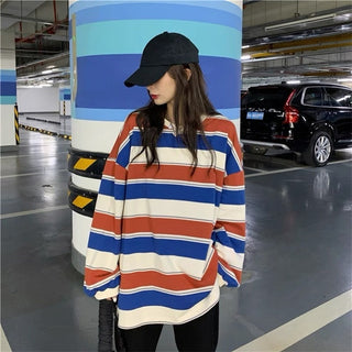 Striped Oversized Sweatshirt