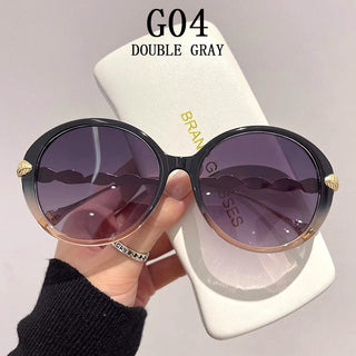 Retro Gradient Round Sunglasses Women