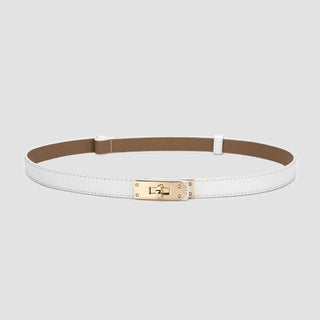 Leather Gold Knot Buckle Waist Belt