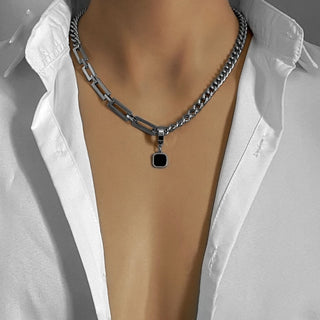 Pearl Rhinestones Necklace For Men