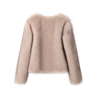 Cropped Faux Fur Coat