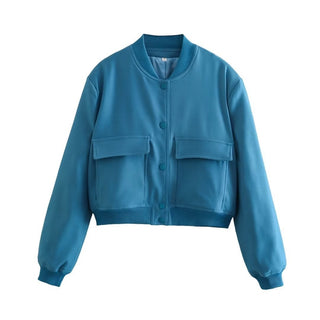 Cropped Bomber Jacket