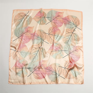 Printed Silk Satin Neckerchief Shawl Scarf