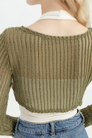 Y2K Halter Hollow Out Knit Top