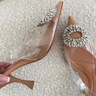 Transparent Rhinestone High Heels