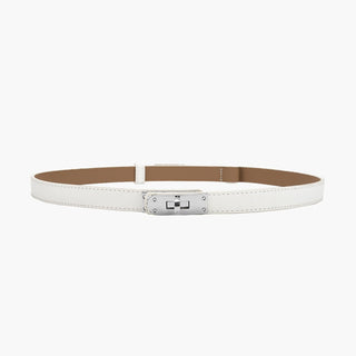 Leather Gold Knot Buckle Waist Belt