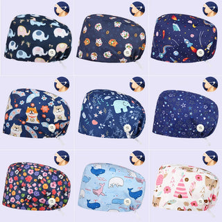 Women's Scrub Patterned Surgical Caps