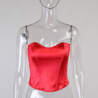 Off Shoulder Strapless Corset Tube Top