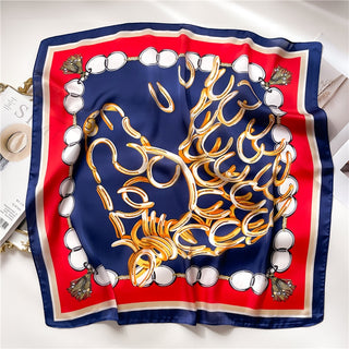 Satin Silk Patterned Scarf