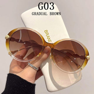 Retro Gradient Round Sunglasses Women