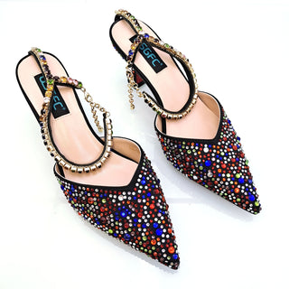 Women's Rhinestone Shoes And Bag Set (See more options)