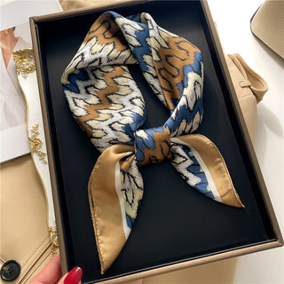 Satin Silk Patterned Scarf